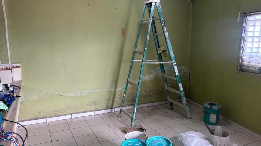 Superficie antes del revestimiento y acabado