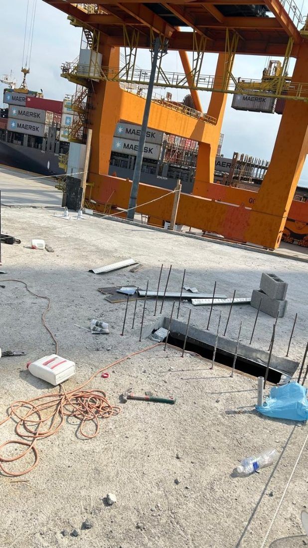 Anclaje y línea de vida en proyecto de seguridad industrial en Puerto Cortés